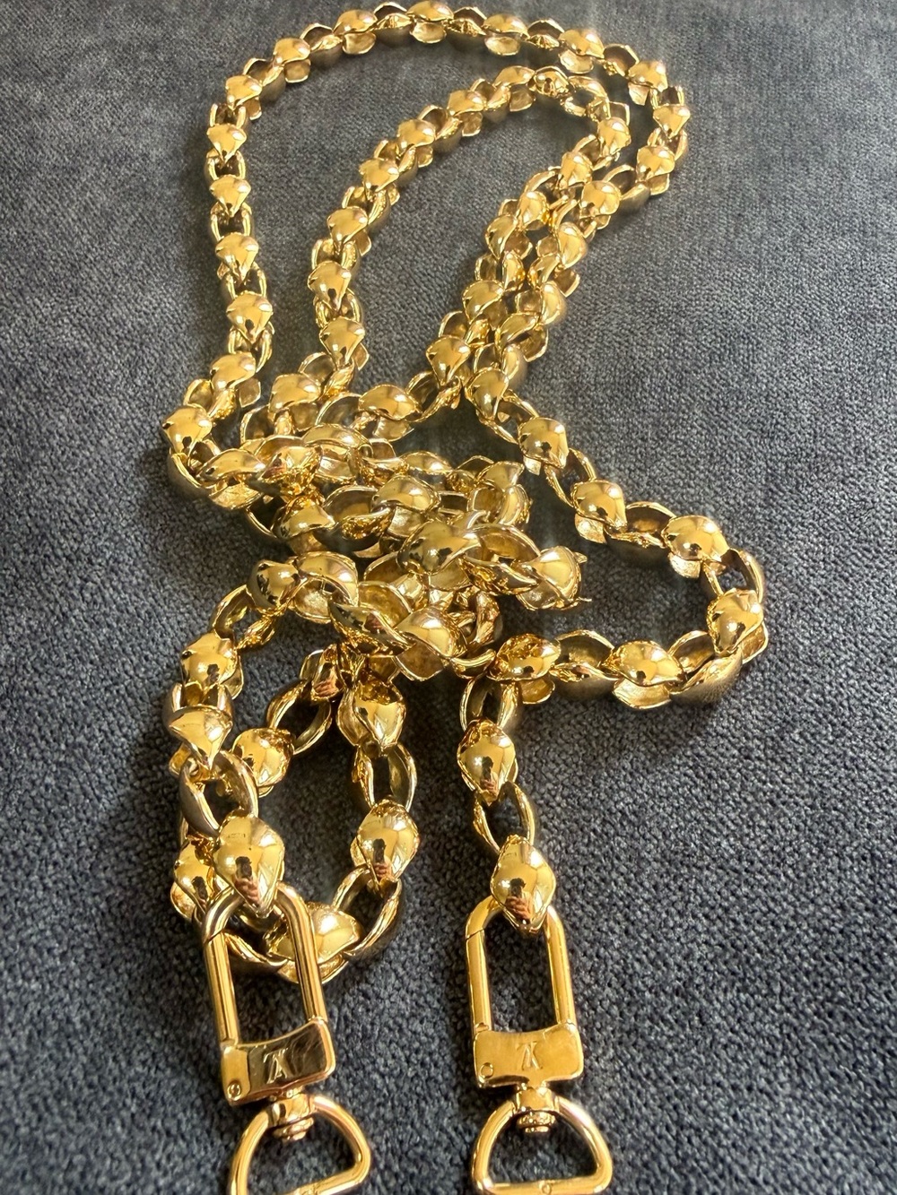 Louis Vuitton Shiny Gold Chain Strap